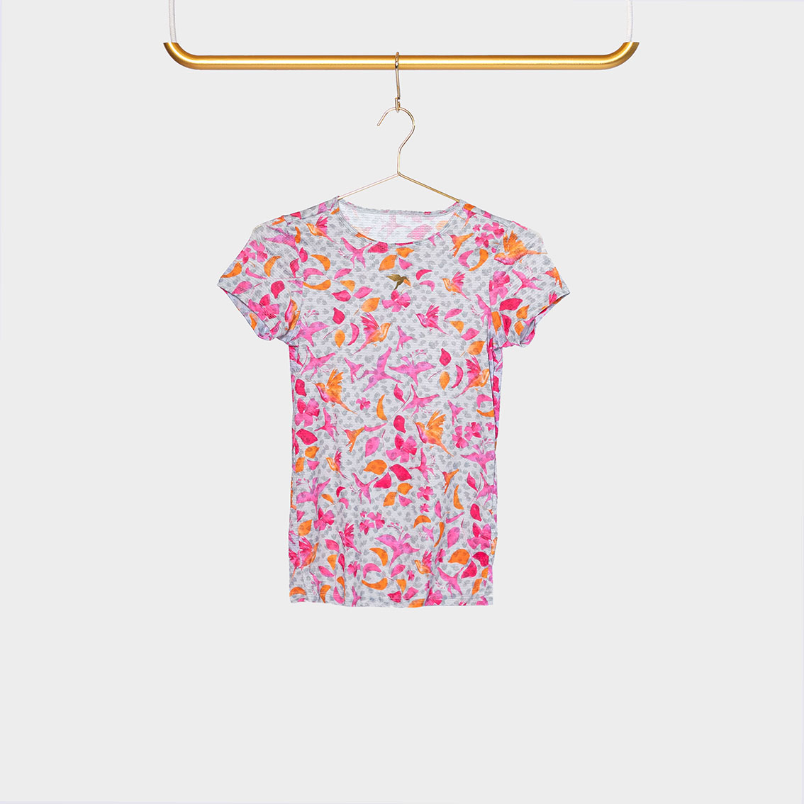 Mesh Shirt Grey Flower Mesh Shirt Grey Flower
